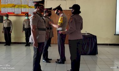 Ditengah-Pandemic-Covid-19,Kapolres-Lembata-Memimpin--Upacara-Sertijab-Kasat-Intel