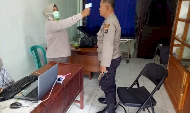Polres-Lembata-Cek-Suhu-Tubuh-Anggota,-Cegah-Penyebaran-Covid-19
