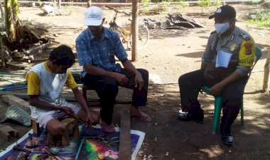 Menjelang-Hari-Bhayangkara-Ke-74,-Bhabinkamtibmas-Desa-Bakalerek-Himbau-Warganya-Untuk-Selalu-Mengedepankan-Protocol-Kesehatan-Di-Era-New-Normal