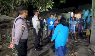 Patroli-Sambang-Sat-Sabhara-Polres-Lembata,-Dipimpin-Bripka-Eko-Prasetyo-Terus-Sosialisasikan-Era-Adaptasi-Kebiasaan-Baru-Kepada-Warga.