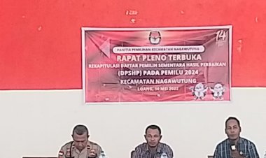 Kapolsek-Nagawutung-Hadiri-Rapat-Pleno-Terbuka-Rekapitulasi-Daftar-Pemilih-Sementara-Hasil-Perbaikan-(DPSHP)-Pemilu-2024-Tingkat-Kec.-Nagawutung.