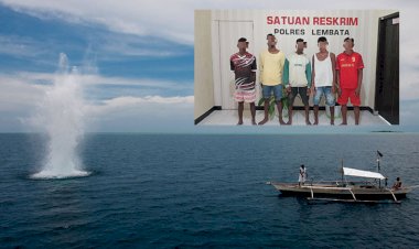 Bersinergi-bersama,-TNI-Polri-tangkap-pelaku-bom-ikan-di-perairan-Wulandoni-Lembata
