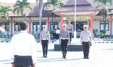 *AMANAT-APEL-PAGI-YANG-DI-PIMPIN-PERTAMA-KALI-OLEH-KAPOLRES-LEMBATA-YANG-BARU*