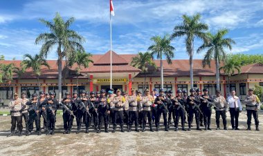 Polres-Lembata-laksanakan-pelepasan-anggota-BKO-Sat-Brimob-dan-Polisi-tugas-Umum-Polda-NTT