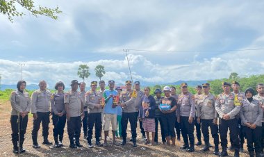 Dukung-ketahanan-Pangan,-polres-lembata-berikan-lahan-kosong-untuk-kelompok-tani