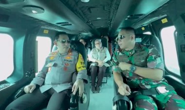 Menko-PMK,-Kapolri-Panglima-TNI-Naik-Heli-Pantau-Arus-Mudik-di-Pelabuhan-Merak
