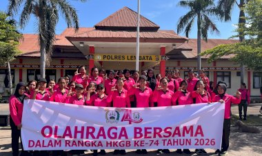 Bhayangkari-Polres-Lembata-Gelar-Olahraga-Bersama-Semarakkan-HKGB-ke-74-Tahun-2026.