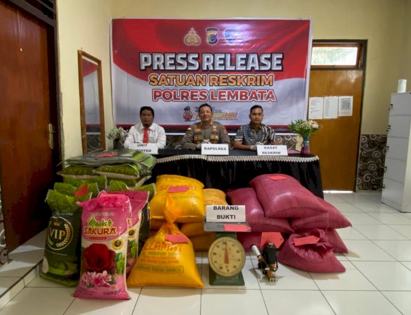 Satuan Reskrim Polres Lembata Ungkap Penjualan dan pengemasan Beras di pasaran, yang tidak sesuai.