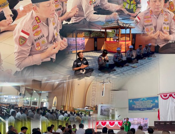 Kapolres Lembata Perintahkan Doa Bersama Lintas Agama, Wujud Solidaritas untuk Korban Gempa Flores NTT.