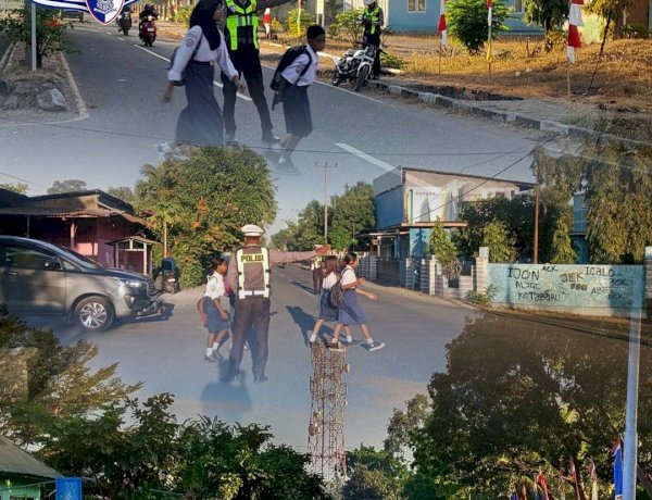 Satlantas Polres Lembata Hadir di Pagi Hari, Wujudkan Keamanan dan Kelancaran Lalu Lintas.