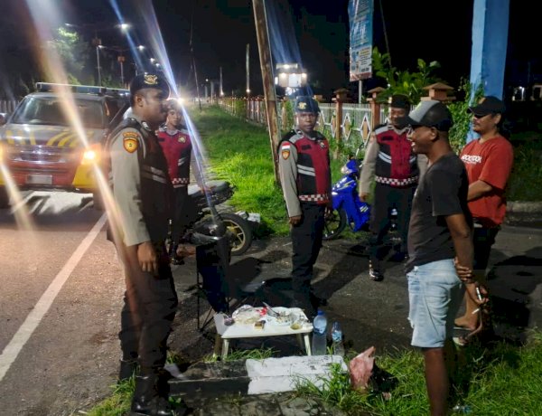 Patroli Perintis Presisi Samapta Polres Lembata Hadir Jaga Keamanan Malam Hari.