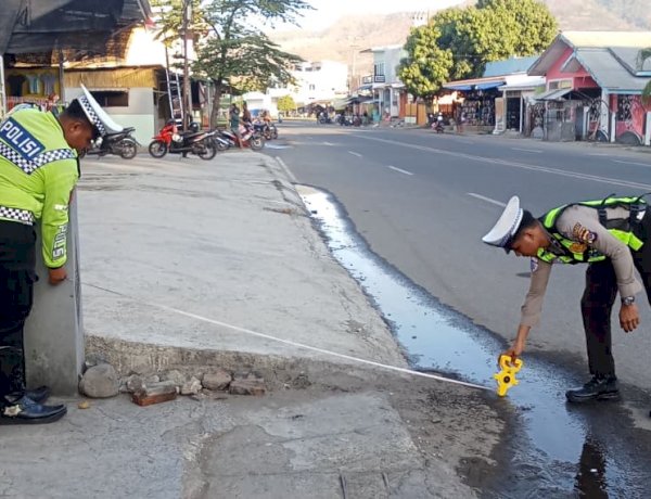 Kecelakaan Tunggal di Wangatoa, Pengendara Diduga Mengalami Pusing Saat Berkendara.