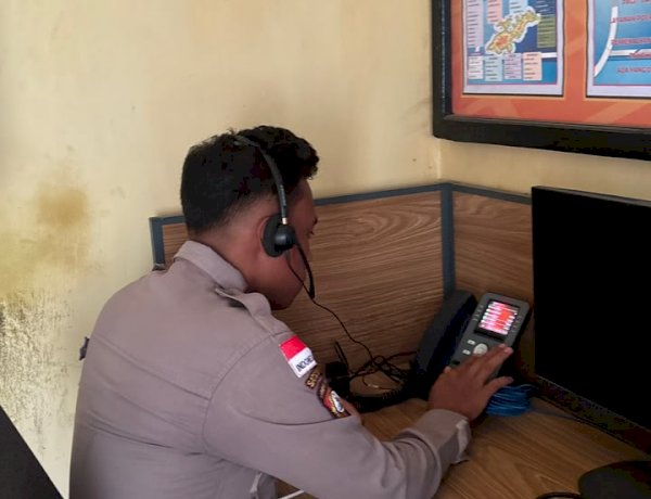 SIAP MELAYANI 24 JAM, OPERATOR 110 POLRES LEMBATA SIGAP RESPON LAPORAN MASYARAKAT.