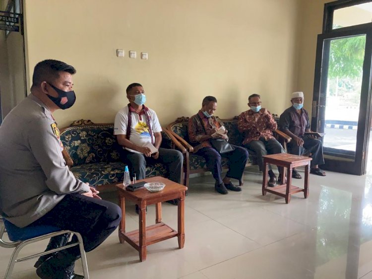 Silaturahmi pengurus FKUB dengan Kapolres Lembata terkait penanganan dan pencegahan pendemi Covid-19 di Kab. Lembata.