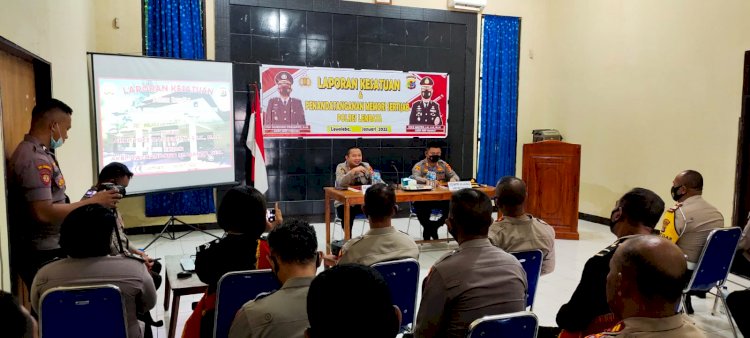 Pindah Tongkat Komando, Laporan Kesatuan Dari Pejabat Lama Kepada Pejabat Baru Dan Penandatanganan Memori Sertijab Polres Lembata.