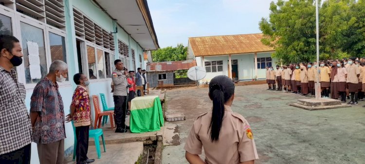 Patroli Keamanan Sekolah, Kapolsek Nagawutung Bentuk Polsis Di Sekolah.
