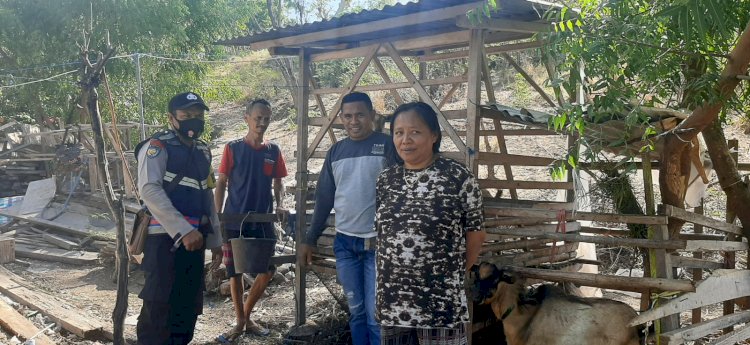 Bhabinkamtibmas Desa Watodiri Pantau Pemilik Hewan Ternak Cegah Wabah PMK