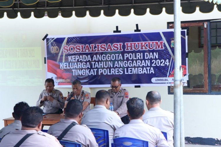 Polres lembata melaksanakan Sosialisasi hukum tentang restorative justice kepada anggota polres lembata