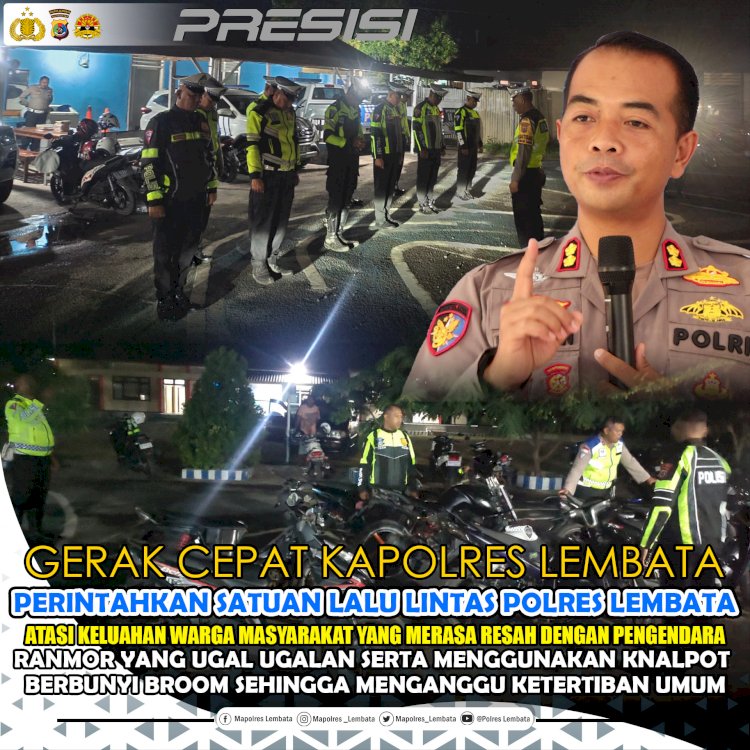 Kapolres Lembata Perintahkan Satuan Lalu Lintas Atasi Keresahan Masyarakat Terhadap Pengendara Ugal Ugalan Malam Hari