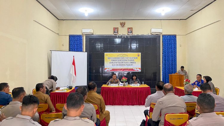 Ini yang terjadi saat rapat koordinasi dan studi kelayakan pembentukan satuan polair di kab. lembata