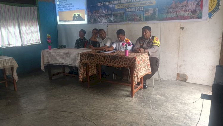 Anggota Bhabinkamtibmas Brigpol Remigius Fallo hadir dan sampaikan hal ini pada kegiatan Pembentukan Desa / Kelurahan Ramah Perempuan dan Peduli Anak