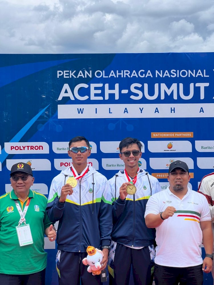 *Denri Maulidzar Borong Tiga Emas Lewat Cabor Dayung Rowing di PON XXI Aceh Sumut*