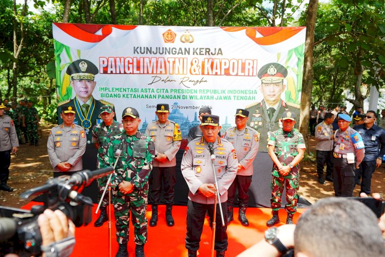 Kapolri-Panglima TNI Tinjau Kesiapan Program Ketahanan Pangan di Jawa Tengah