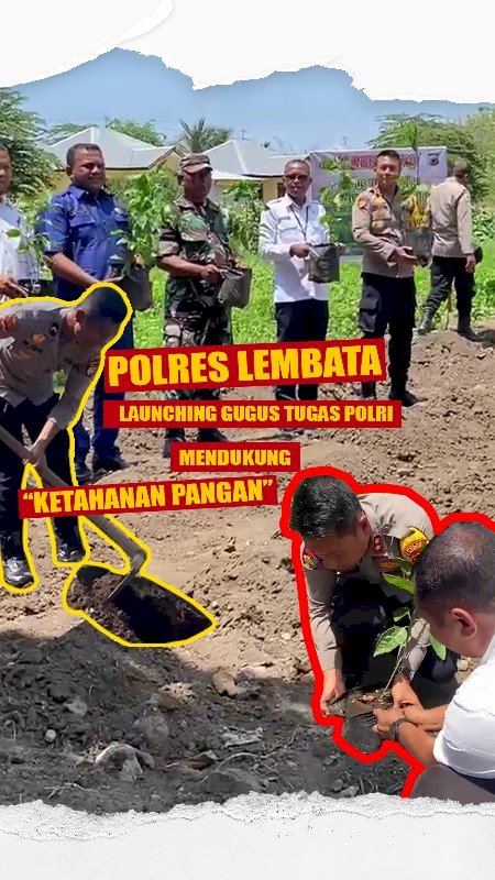 Tingkatkan Ketahanan Pangan, Kapolres Lembata Perluas Lahan Tani di Belakang Mapolres Lembata