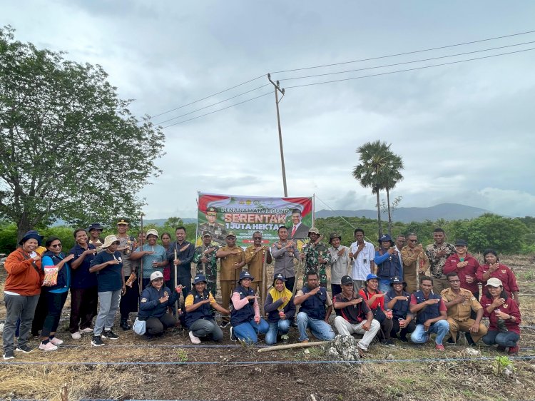 “Sebagai Penggerak Ketahanan Pangan”Polres Lembata Laksanakan Penanaman Jagung Serentak 1 (Satu) Juta Hektar