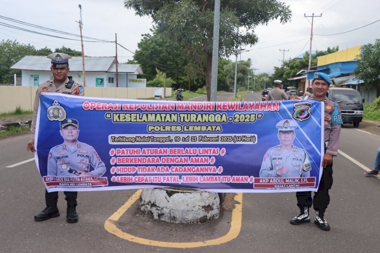 Polres Lembata Gelar Operasi Keselamatan Turangga 2025 untuk Wujudkan Kamseltibcarlantas agar masyarakat lebih patut terhadap peraturan berlalulintas