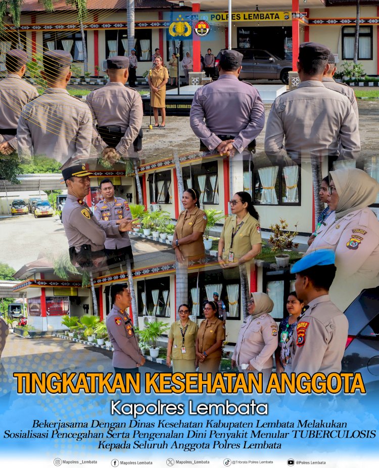 Tim Dinkes Kab. Lembata, Lakukan Sosialisasi Tuberculosis di lingkungan Polres Lembata