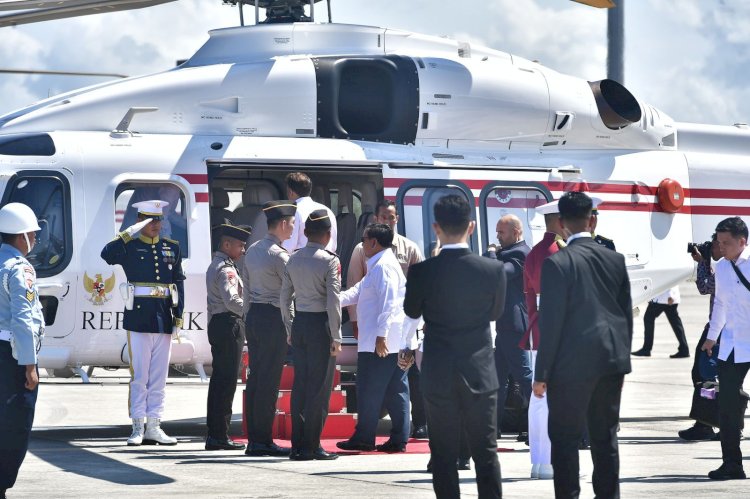 Helikopter AW 189 Polri Melaksanakan Pelayanan Penerbangan Kepresidenan untuk Presiden RI dan Presiden Perancis dengan Sukses