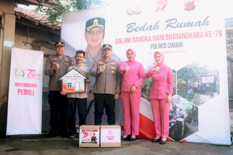 *KONDISI RUMAH RUSAK PARAH, KAPOLRES BEDAH RUMAH PURNAWIRAWAN POLRI*