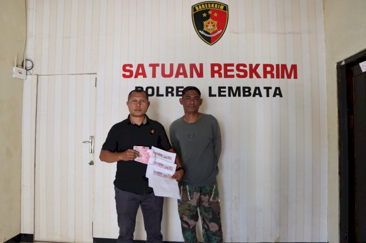 Polres Lembata berhasil membekuk Pelaku pembuat sekaligus pengedar uang palsu