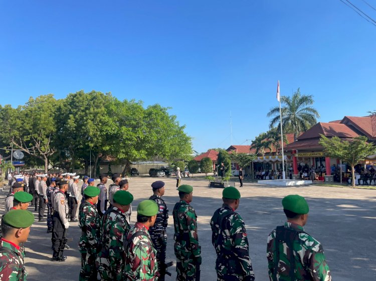 POLRES LEMBATA GELAR UPACARA PERINGATAN HARI BHAYANGKARA KE-80, WUJUD KOMITMEN POLRI HADIR UNTUK MASYARAKAT.
