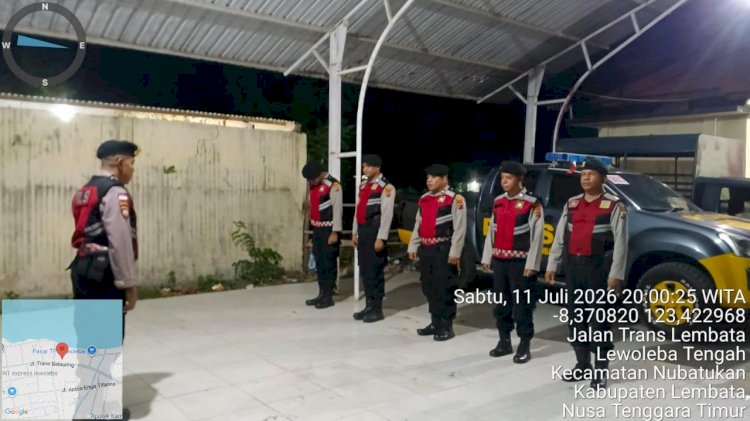 Kasat Samapta Polres Lembata Pimpin Patroli Malam di Kota Lewoleba, Wujud Nyata Hadirnya Polri Menjaga Keamanan Masyarakat.
