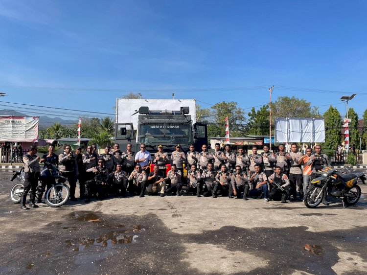 Polres Lembata Gelar Latihan Dalmas, Tingkatkan Kesiapsiagaan Personel Hadapi Situasi Unjuk Rasa.