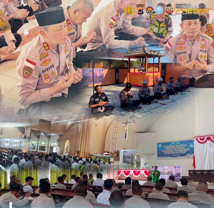 Kapolres Lembata Perintahkan Doa Bersama Lintas Agama, Wujud Solidaritas untuk Korban Gempa Flores NTT.