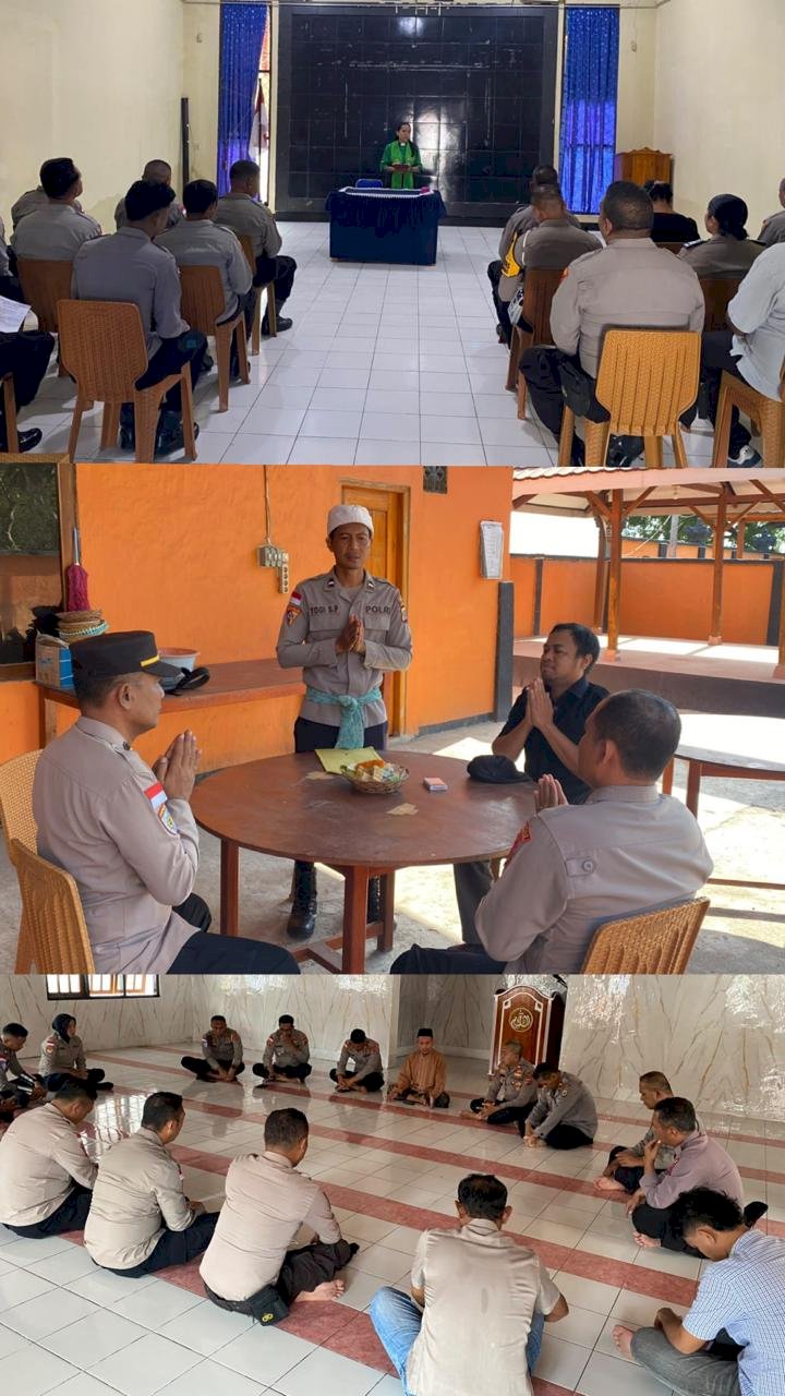 Tingkatkan Iman dan Ketakwaan, Personel Polres Lembata Ikuti Bimbingan Rohani di Masjid, Pura dan Gereja.
