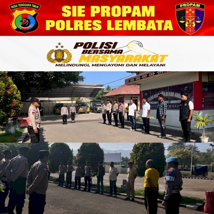 Pastikan Kesiapan Personel dan Sarana Prasarana, Propam Polres Lembata Lakukan Pengecekan Serah Terima Piket Fungsi.