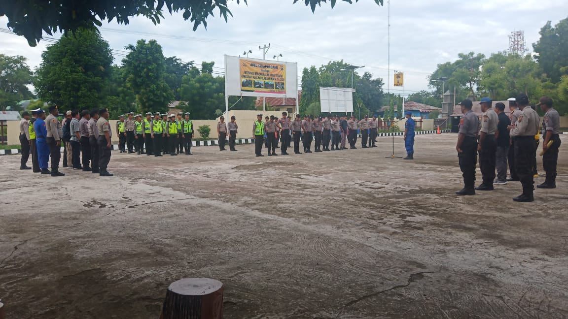 Polres Lembata laksanakan Apel Siaga dalam rangka siap mengankan pertikaian yang terjadi di Kecamatan Witihama Kabupaten Flores Timur